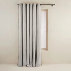 Rideau à Oeillets Noirs NINO Ficelle Et Feston Noir -Maison Linge Magasin rideau a oeillets noirs NINO 006467 N4FG 4