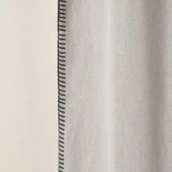 Rideau à Oeillets Noirs NINO Ficelle Et Feston Noir -Maison Linge Magasin rideau a oeillets noirs NINO 006467 N4FG 7