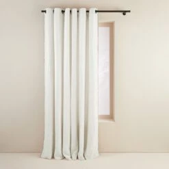 Rideau à Oeillets Noirs NINO Blanc Minéral Et Feston Noir 14 Rideau à Oeillets Noirs NINO Blanc Minéral Et Feston Noir -Maison Linge Magasin rideau a oeillets noirs NINO 006467 WFG 4