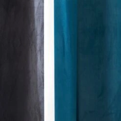 Rideau à Oeillets Noirs VASCO Pétrole -Maison Linge Magasin rideau a oeillets noirs VASCO 007274 B12 7