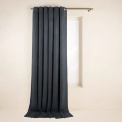 Rideau à Oeillets Argentés AUBIN Gris Foncé -Maison Linge Magasin rideau a oeillets AUBIN 005259 G9 4