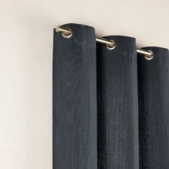 Rideau à Oeillets Argentés AUBIN Gris Foncé -Maison Linge Magasin rideau a oeillets AUBIN 005259 G9 5