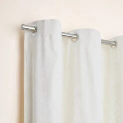 Rideau à Oeillets Argentés BAZYL Ivoire -Maison Linge Magasin rideau a oeillets BAZYL 008277 N1 5