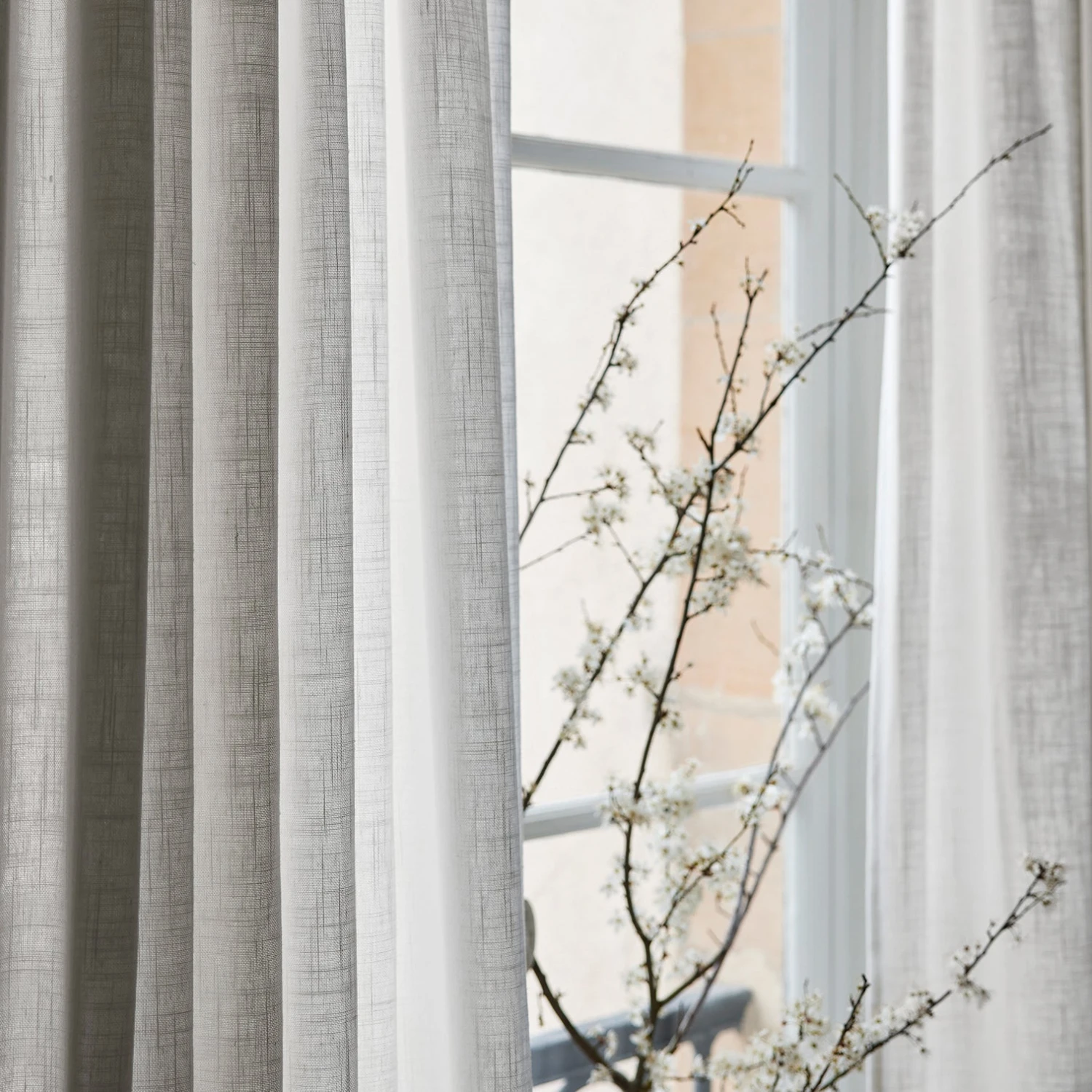 Rideau à Oeillets Argentés BELLAVISTA Blanc 4 Rideau à Oeillets Argentés BELLAVISTA Blanc – Image 4