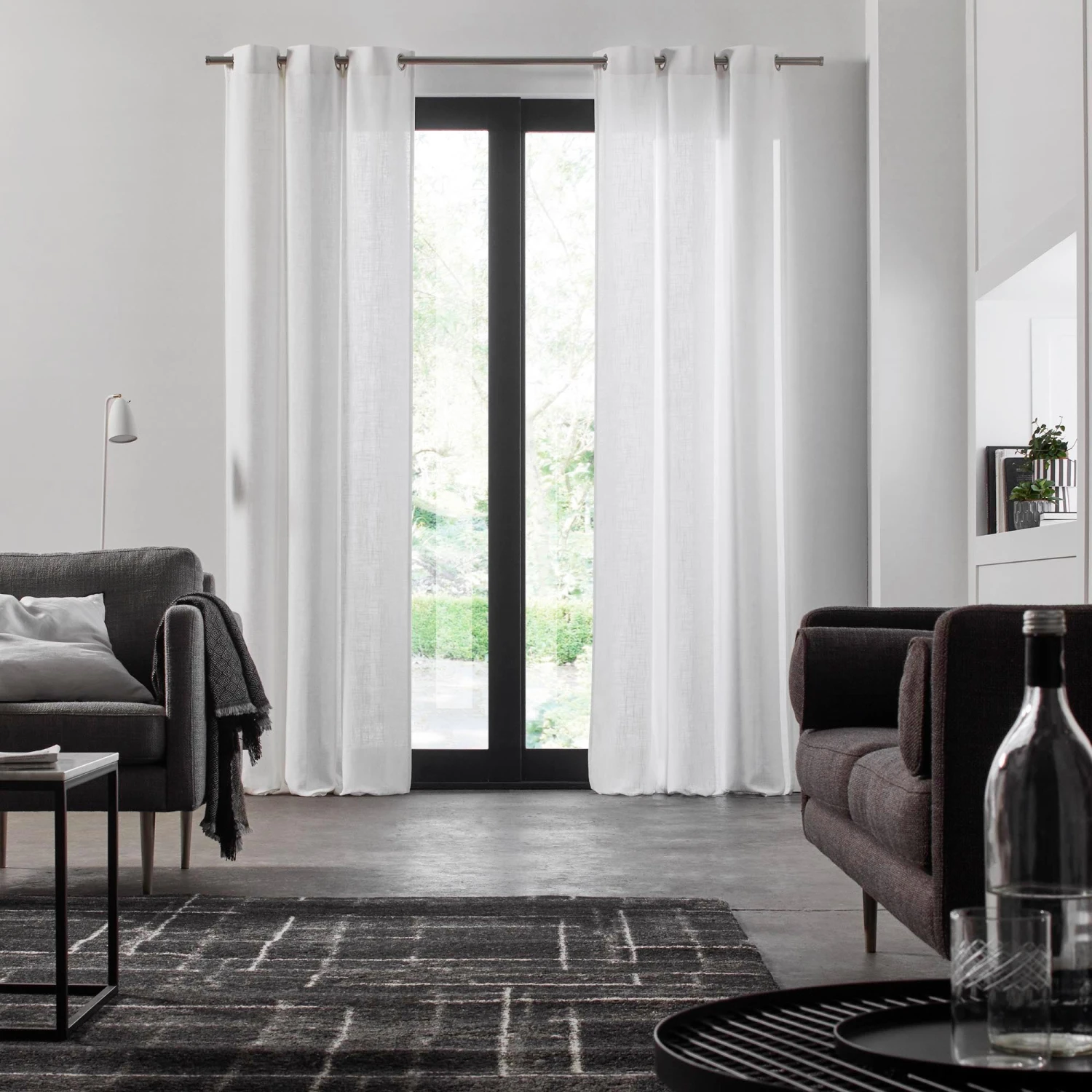 Rideau à Oeillets Argentés BELLAVISTA Blanc 6 Rideau à Oeillets Argentés BELLAVISTA Blanc – Image 6