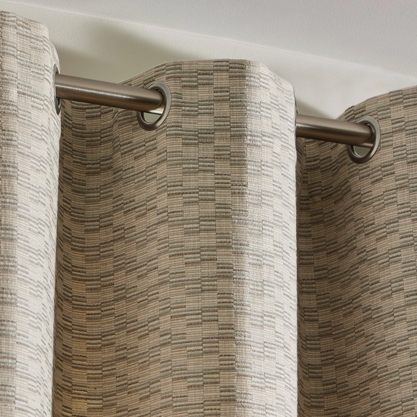 Rideau à Oeillets Argentés KAPLAN Ivoire Et Naturel 1 Rideau à Oeillets Argentés KAPLAN Ivoire Et Naturel