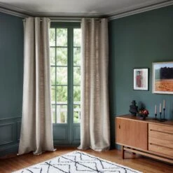 Rideau à Oeillets Argentés ORSSO Calcaire