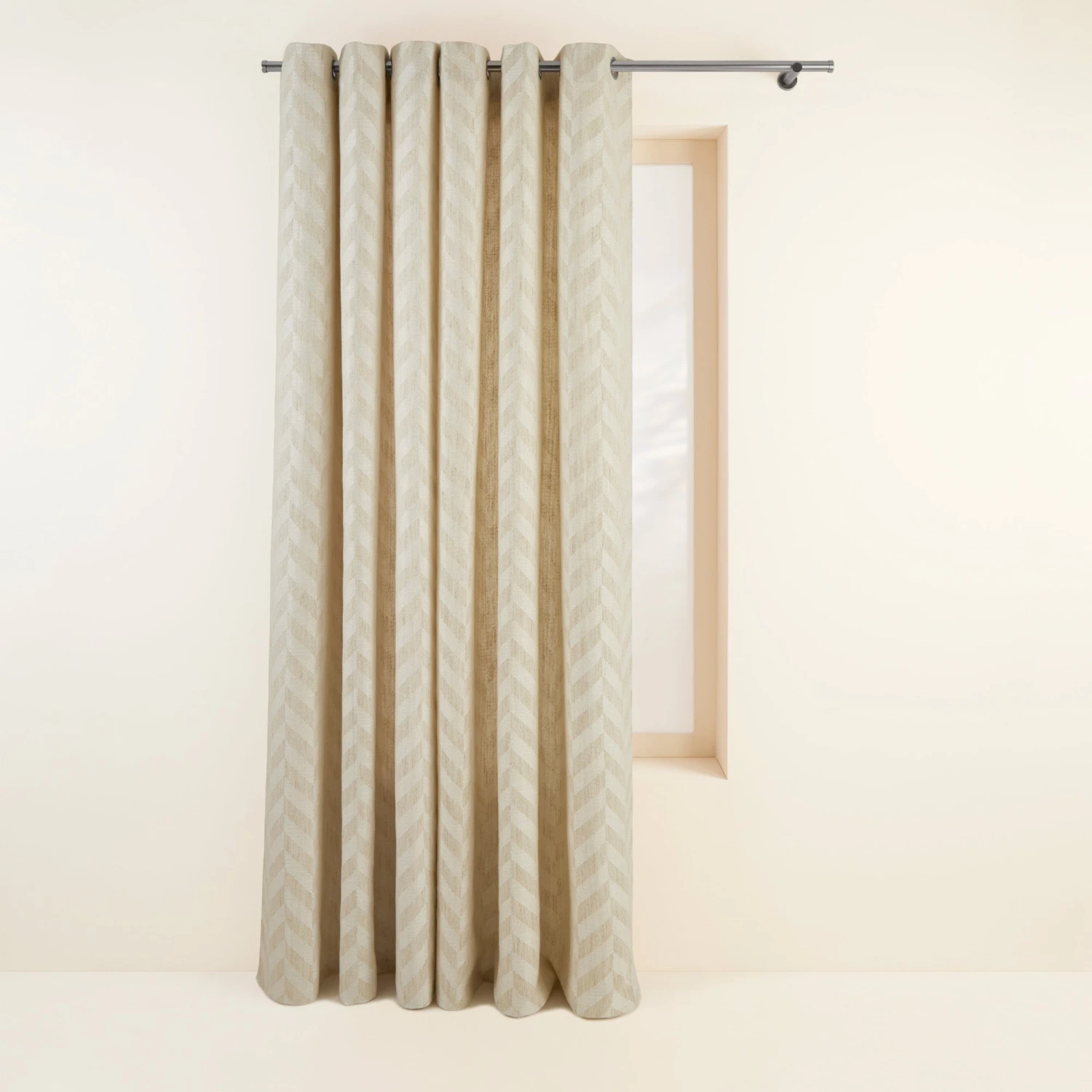 Rideau à Oeillets Argentés TOBIAS Ivoire 6 Rideau à Oeillets Argentés TOBIAS Ivoire – Image 6