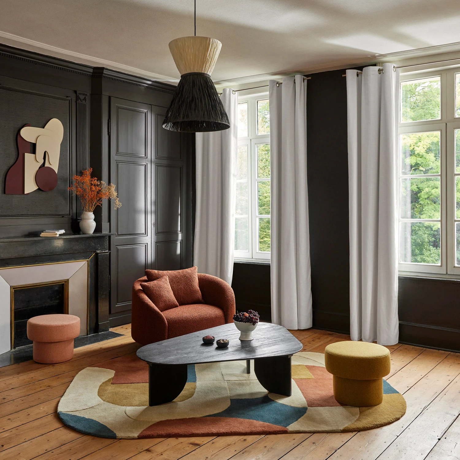 Rideau Oeillets Doublé Occultant BELLAVISTA Blanc 1 Rideau Oeillets Doublé Occultant BELLAVISTA Blanc