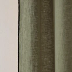 Rideau Panneau CARLINA Kaki Grisé Et Bourdon Noir -Maison Linge Magasin rideau panneau CARLINA 006409 GVG 7