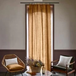 Rideau Panneau CARLINA Bronze Et Bourdon Noir -Maison Linge Magasin rideau panneau CARLINA 006409 M8G 1