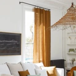 Rideau Panneau CARLINA Bronze Et Bourdon Noir -Maison Linge Magasin rideau panneau CARLINA 006409 M8G 2