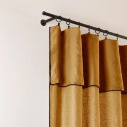 Rideau Panneau CARLINA Bronze Et Bourdon Noir -Maison Linge Magasin rideau panneau CARLINA 006409 M8G 5