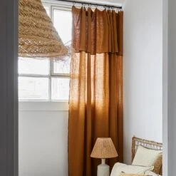 Rideau Panneau CARLINA Bronze Et Bourdon Noir -Maison Linge Magasin rideau panneau CARLINA 006409 M8G 9