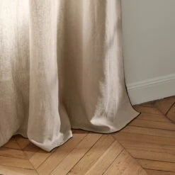 Rideau Panneau CARLINA Ficelle Et Bourdon Noir -Maison Linge Magasin rideau panneau CARLINA 006409 N3G 4