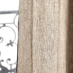 Rideau Panneau CARLINA Ficelle Et Bourdon Noir -Maison Linge Magasin rideau panneau CARLINA 006409 N3G 5