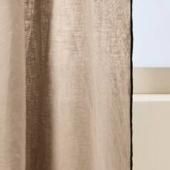 Rideau Panneau CARLINA Sable Et Bourdon Noir -Maison Linge Magasin rideau panneau CARLINA 006409 N4G 7