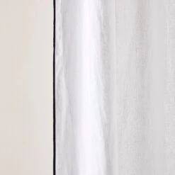 Rideau Panneau CARLINA Blanc Pur Et Bourdon Noir -Maison Linge Magasin rideau panneau CARLINA 006409 WG 7