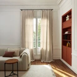 Rideau Panneau GHABY Naturel Et Bourdon En Dégradé -Maison Linge Magasin rideau panneau GHABY 008906 N3 1