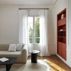 Rideau Panneau GHABY Blanc Et Bourdon En Dégradé -Maison Linge Magasin rideau panneau GHABY 008906 W 1