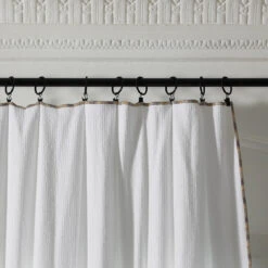 Rideau Panneau GHABY Blanc Et Bourdon En Dégradé