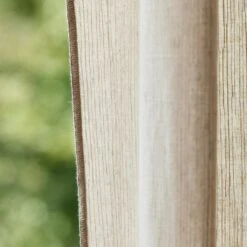 Rideau Panneau TOINON Naturel Et Bourdon Taupe -Maison Linge Magasin rideau panneau TOINON 008909 N2 5
