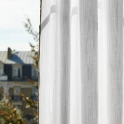 Rideau Panneau TOINON Blanc Et Bourdon Naturel 12 Rideau Panneau TOINON Blanc Et Bourdon Naturel -Maison Linge Magasin rideau panneau TOINON 008909 WN 4