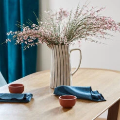 Serviette De Table CARLINA Pétrole Et Bourdon Noir -Maison Linge Magasin serviette de table CARLINA 006405 BVG 2