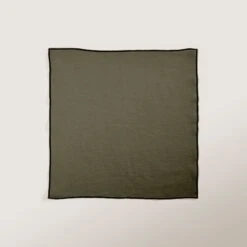 Serviette De Table CARLINA Kaki Grisé Et Bourdon Noir 8 Serviette De Table CARLINA Kaki Grisé Et Bourdon Noir -Maison Linge Magasin serviette de table CARLINA 006405 GVG 5