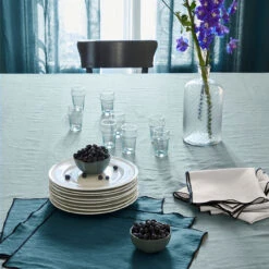 Serviette De Table CARLINA Calcaire Et Bourdon Noir -Maison Linge Magasin serviette de table CARLINA 006405 N2G 1