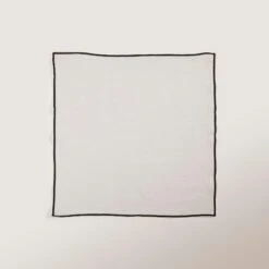 Serviette De Table CARLINA Calcaire Et Bourdon Noir -Maison Linge Magasin serviette de table CARLINA 006405 N2G 5