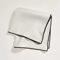 Serviette De Table CARLINA Calcaire Et Bourdon Noir