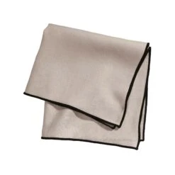 Serviette De Table CARLINA Ficelle Et Bourdon Noir 15 Serviette De Table CARLINA Ficelle Et Bourdon Noir -Maison Linge Magasin serviette de table CARLINA 006405 N3G packshot