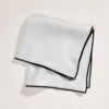 Serviette De Table CARLINA Blanc Pur Et Bourdon Noir
