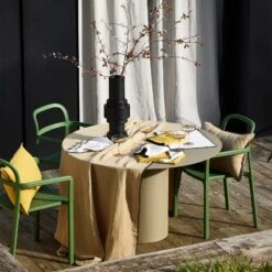 Serviette De Table NINO Ocre Et Feston Noir -Maison Linge Magasin serviette de table NINO 007350 J18FG 3