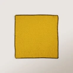 Serviette De Table NINO Ocre Et Feston Noir -Maison Linge Magasin serviette de table NINO 007350 J18FG 5