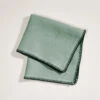 Serviette De Table NINO Vert De Gris Et Feston Noir