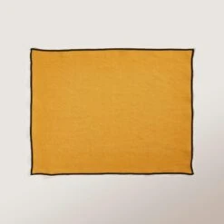 Set De Table CARLINA Ocre Et Bourdon Noir -Maison Linge Magasin set de table CARLINA 006406 J18G 4