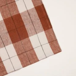 Set De Table GREGORY Brique Et Blanc Cassé -Maison Linge Magasin set de table GREGORY 007685 WM 5