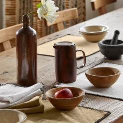 Set De Table NINO Seigle Et Feston Noir -Maison Linge Magasin set de table NINO 007351 N12FG 2