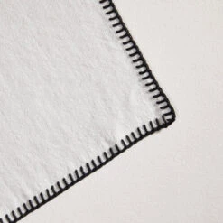 Set De Table NINO Blanc Minéral Et Feston Noir -Maison Linge Magasin set de table NINO 007351 WFG 5