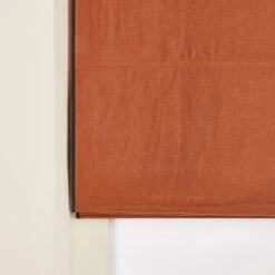 Store Bateau Occultant CARLINA Terracotta Et Bourdon Noir -Maison Linge Magasin store bateau occultant CARLINA 007339 M9G 7