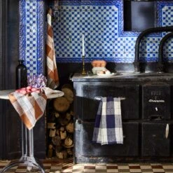 Torchon GREGORY Encre Et Blanc Cassé -Maison Linge Magasin torchon GREGORY 007683 WB 2