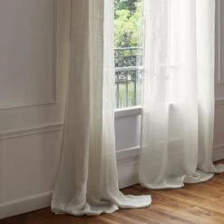 Voilage à Galon Fronceur CORINTHE Ivoire -Maison Linge Magasin voilage a galon fronceur CORINTHE 008741 W 1