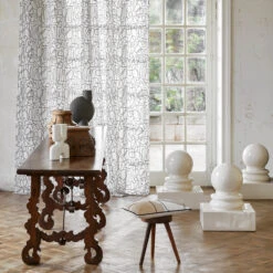 Voilage à Oeillets Noirs ARIANA Blanc Et Noir 10 Voilage à Oeillets Noirs ARIANA Blanc Et Noir -Maison Linge Magasin voilage a oeillets noirs ARIANA 007562 WG 1