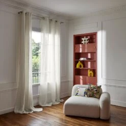 Voilage à Oeillets CORINTHE Ivoire -Maison Linge Magasin voilage a oeillets CORINTHE 008740 W 1