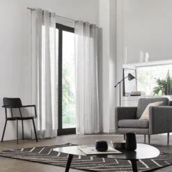 Voilage à Oeillets SHADOW Brume -Maison Linge Magasin voilage a oeillets SHADOW 002082 G2 5